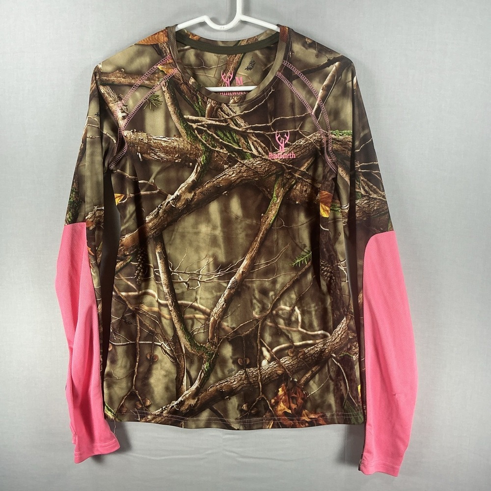 Huntworth Womens Camo Long Sleeve Shirt Size M